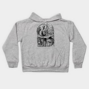 Hookah Caterpillar in Alice in Wonderland Kids Hoodie